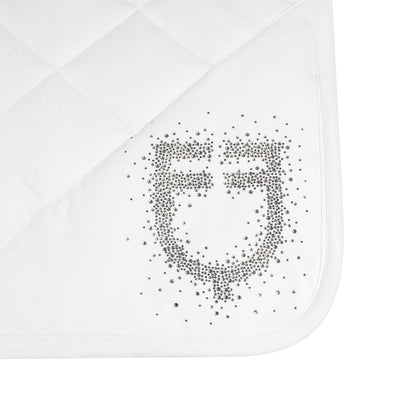 Sudadera para montar en tejido técnico con logo de strass Equestro - White/White