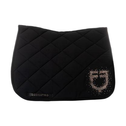 Sudadera de doma en tejido técnico con logo de strass Equestro - Negro