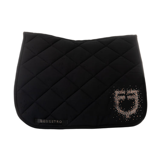 Sudadera de doma en tejido técnico con logo de strass Equestro - Negro