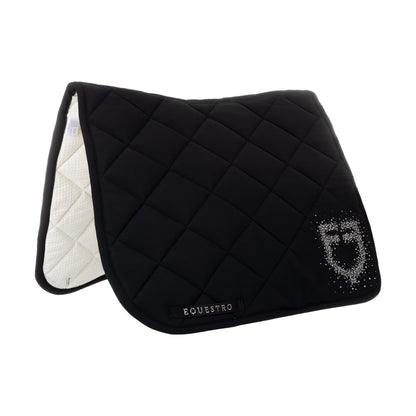 Sudadera de doma en tejido técnico con logo de strass Equestro - Black/Black