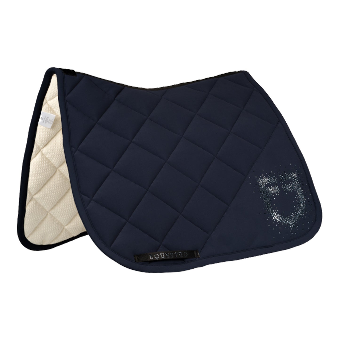 Sudadera de doma en tejido técnico con logo de strass Equestro - Navy Blazer (19-3923)/Navy Blazer