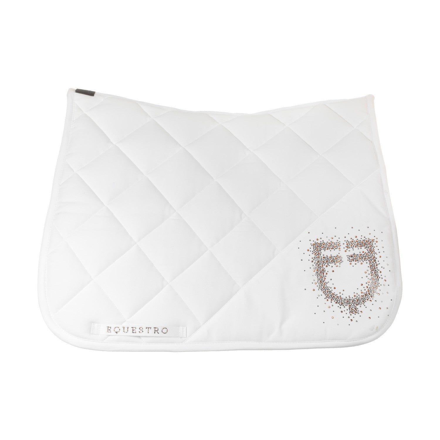 Sudadera de doma en tejido técnico con logo de strass Equestro - Blanco
