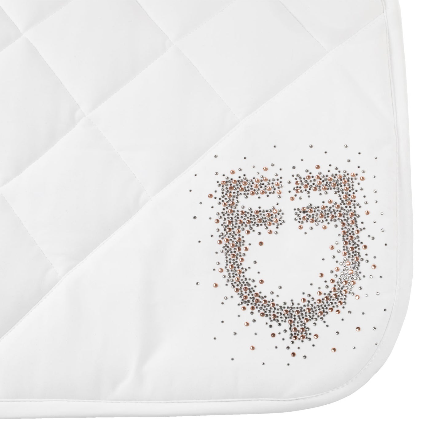 Sudadera de doma en tejido técnico con logo de strass Equestro - Blanco