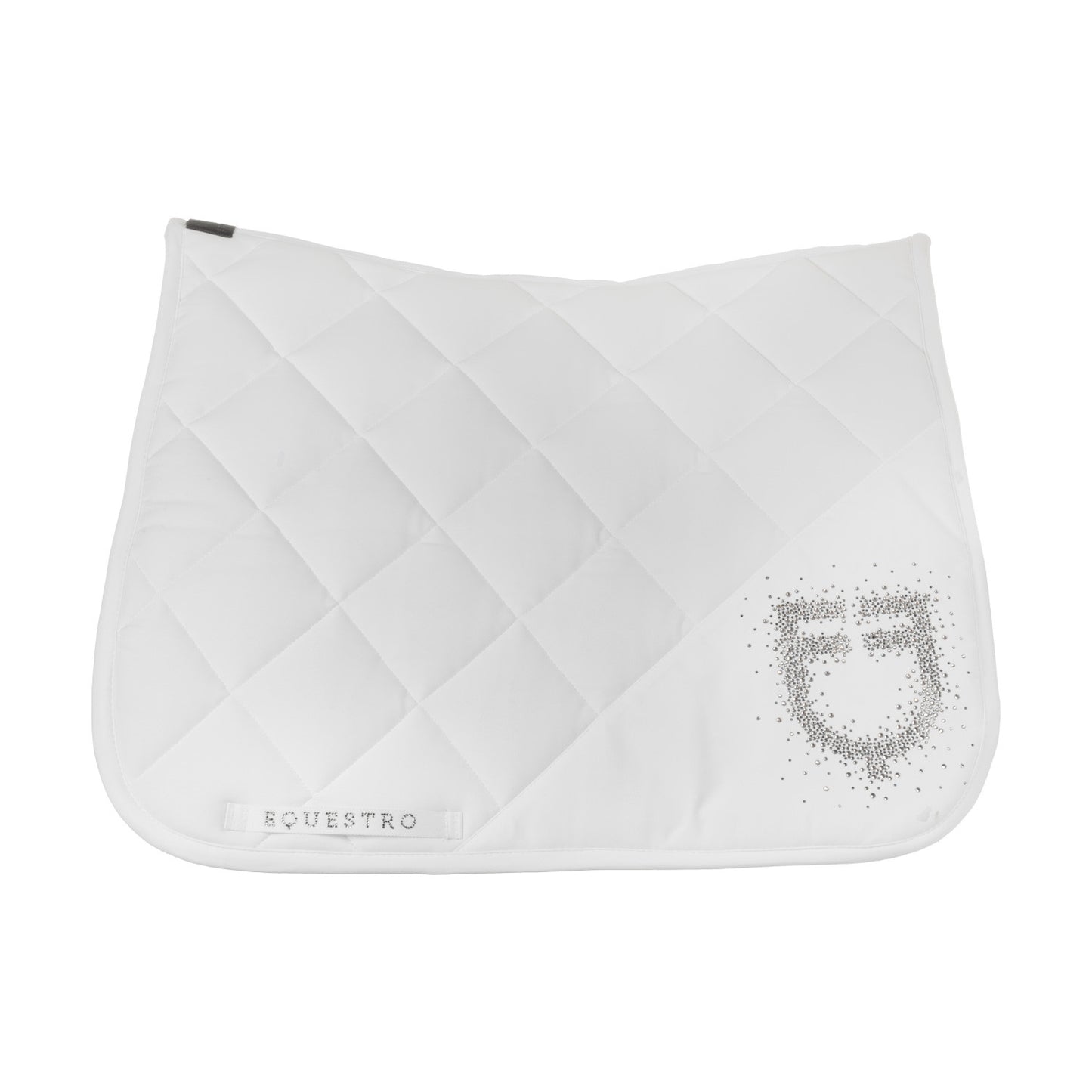 Sudadera de doma en tejido técnico con logo de strass Equestro - White/White
