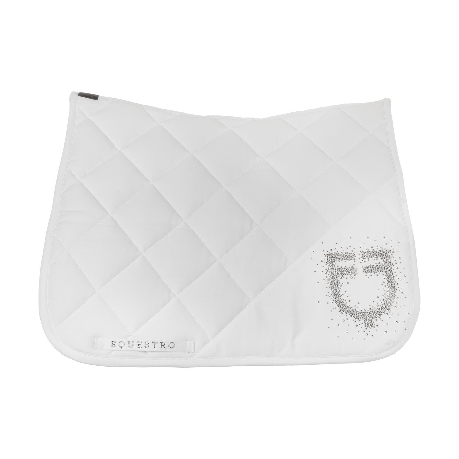 Sudadera de doma en tejido técnico con logo de strass Equestro - White/White