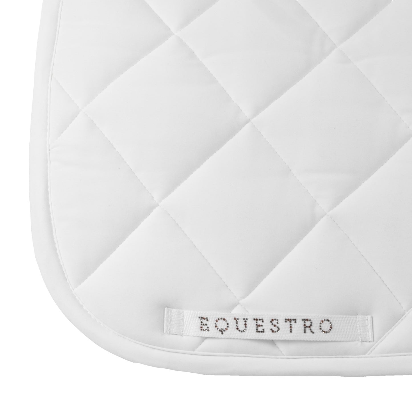 Sudadera de doma en tejido técnico con logo de strass Equestro - White/White