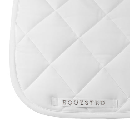 Sudadera de doma en tejido técnico con logo de strass Equestro - White/White