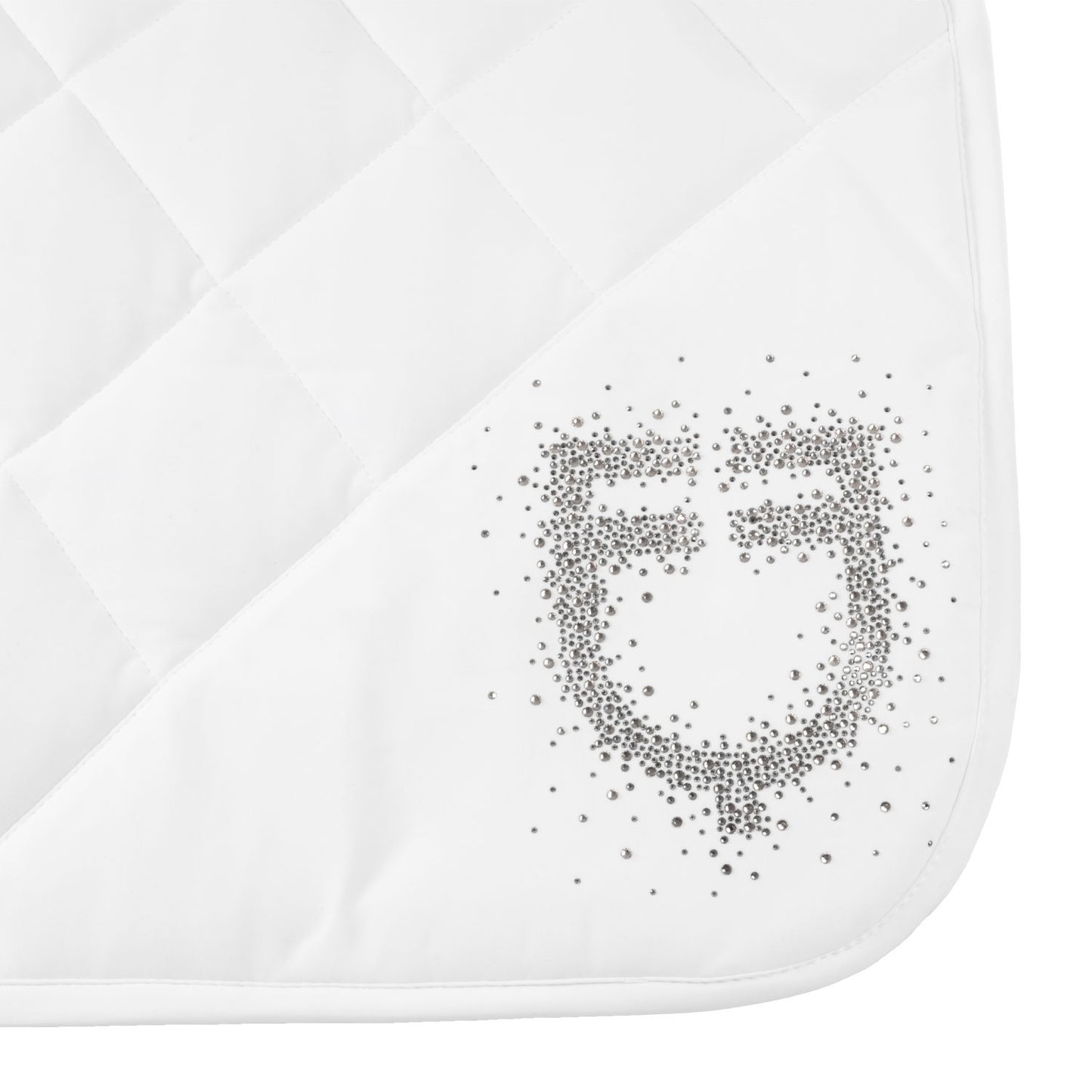 Sudadera de doma en tejido técnico con logo de strass Equestro - White/White