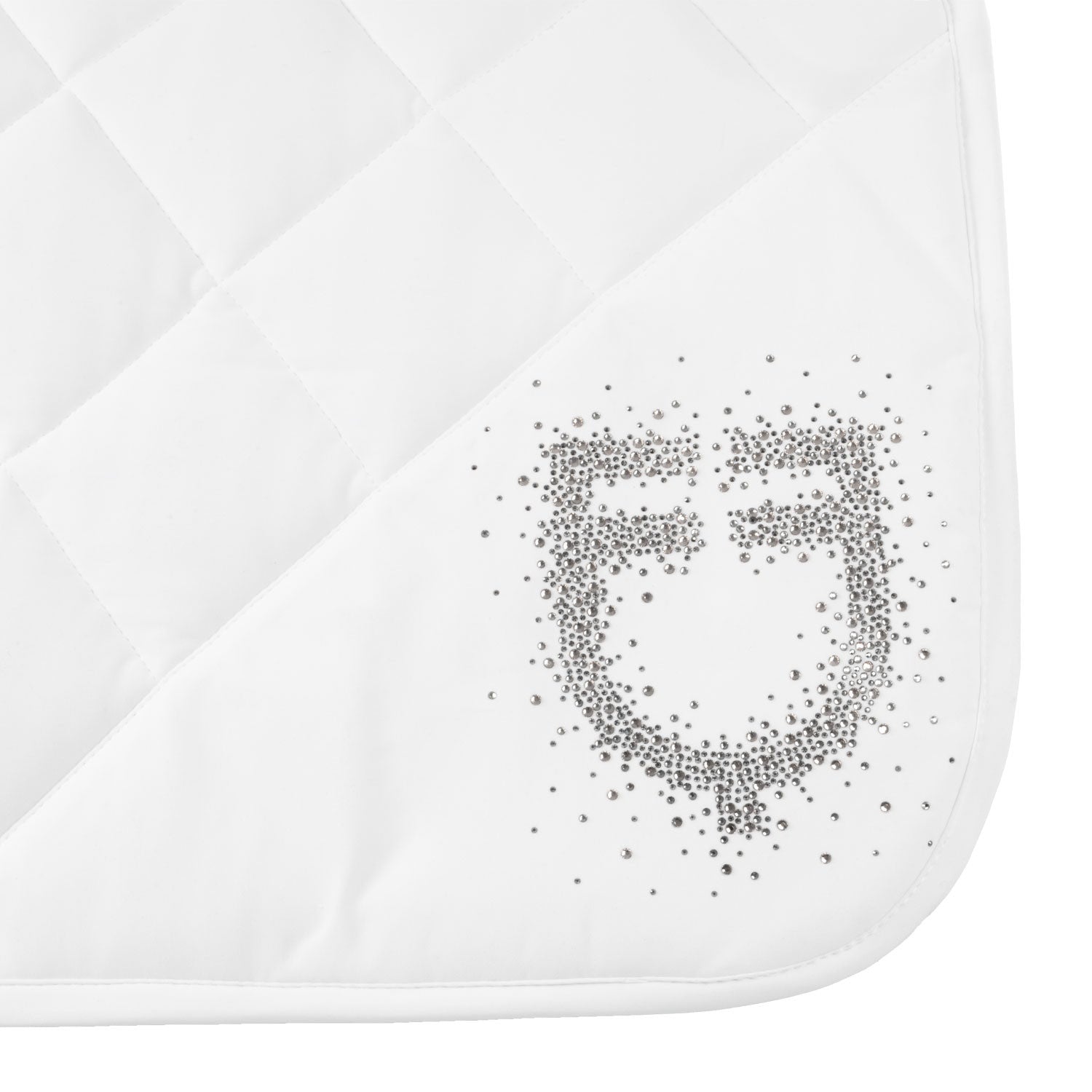 Sudadera de doma en tejido técnico con logo de strass Equestro - White/White