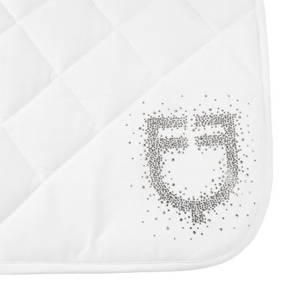 Sudadera de doma en tejido técnico con logo de strass Equestro - White/White
