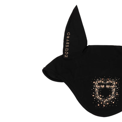 Gorro de tela técnica con logo brillante Equestro - Negro