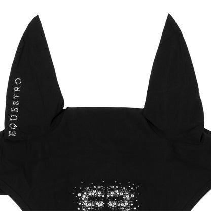 Gorro de tela técnica con logo brillante Equestro - Black/Black
