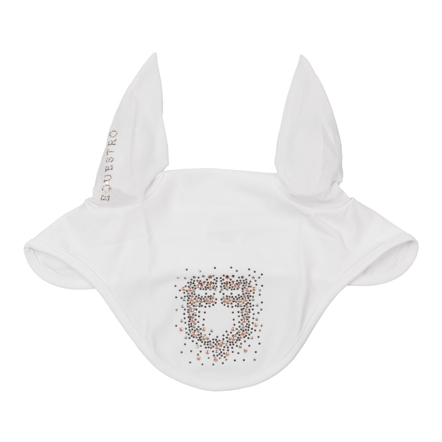 Gorro de tela técnica con logo brillante Equestro - Blanco