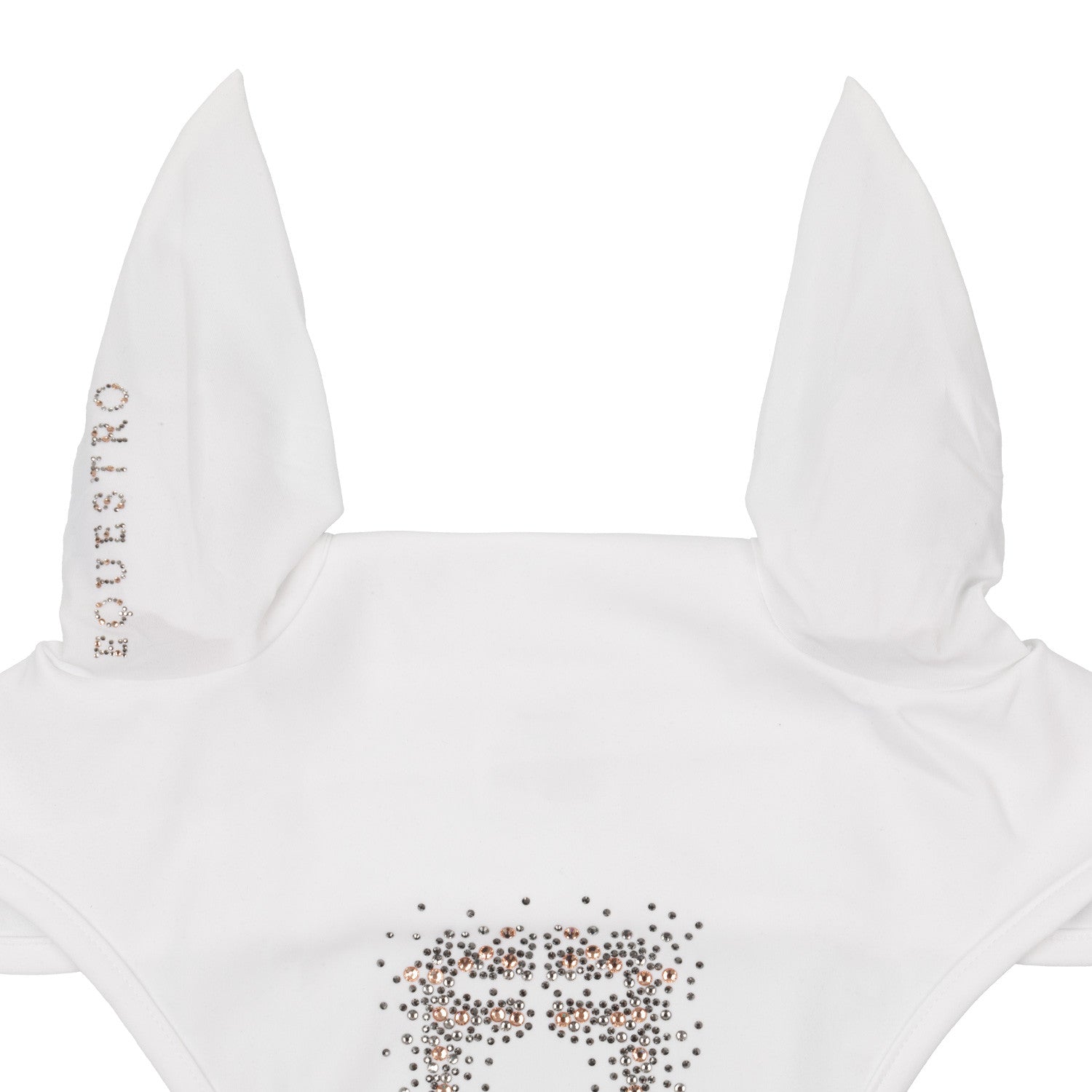 Gorro de tela técnica con logo brillante Equestro - Blanco