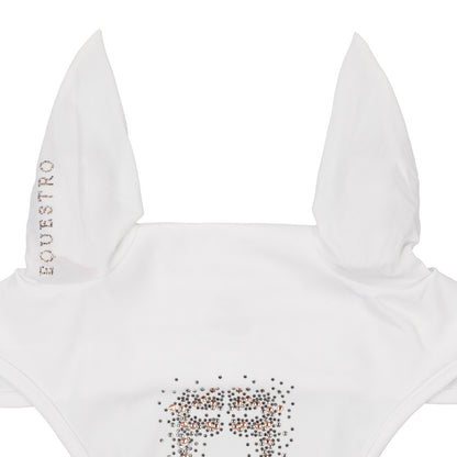 Gorro de tela técnica con logo brillante Equestro - Blanco