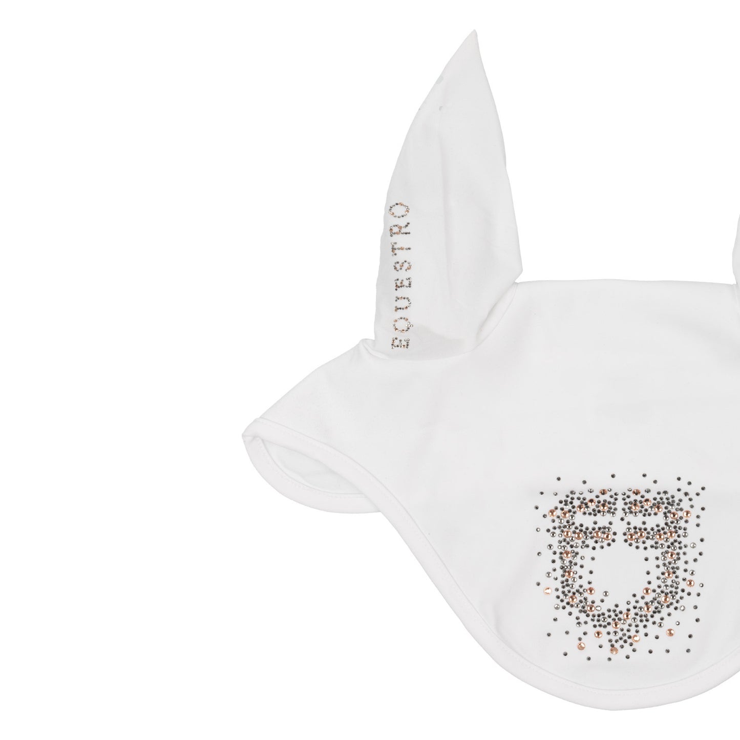 Gorro de tela técnica con logo brillante Equestro - Blanco