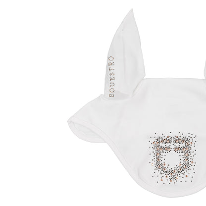 Gorro de tela técnica con logo brillante Equestro - Blanco