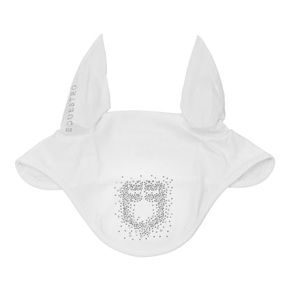Gorro de tela técnica con logo brillante Equestro - White/White