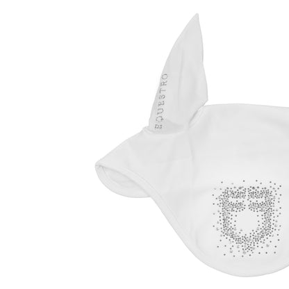 Gorro de tela técnica con logo brillante Equestro - White/White