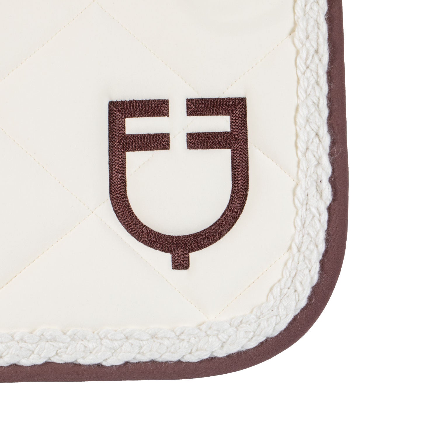 Sudadera de salto con cordón trenzado Equestro - Antique White (11-0105)/Marron