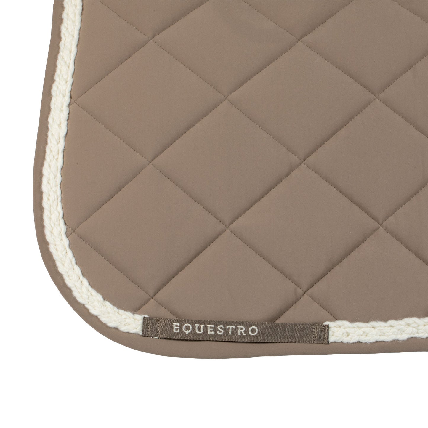 Mantilla de doma con cordón trenzado Equestro - Walnut (18-1112)/Antique White