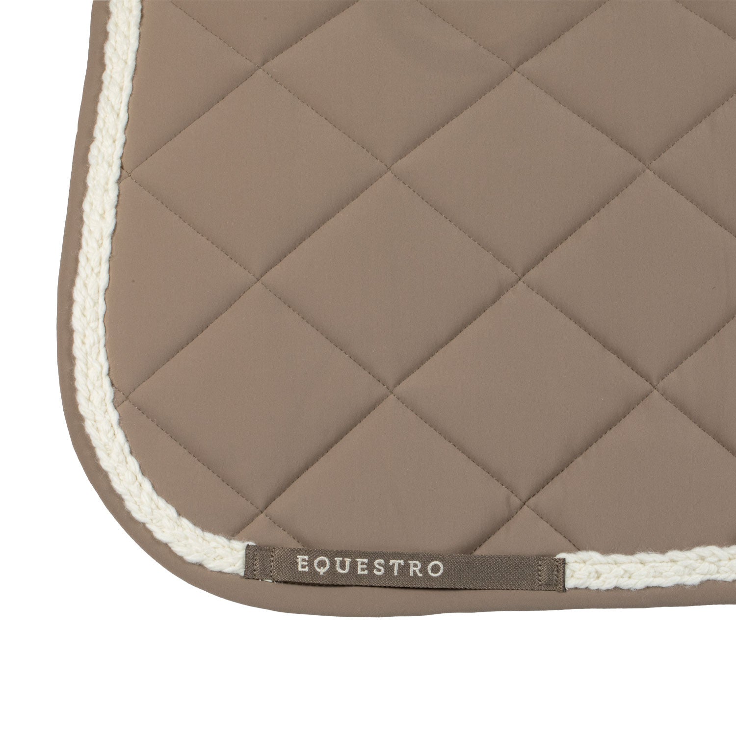 Mantilla de doma con cordón trenzado Equestro - Walnut (18-1112)/Antique White