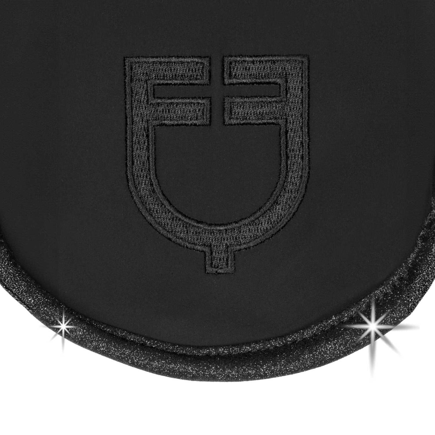 Gorro Universe en tejido técnico y detalles brillantes Equestro - Negro