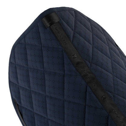 Almohadilla de montar con estampado de monograma de salto Equestro - Navy Blazer (19-3923)/Black