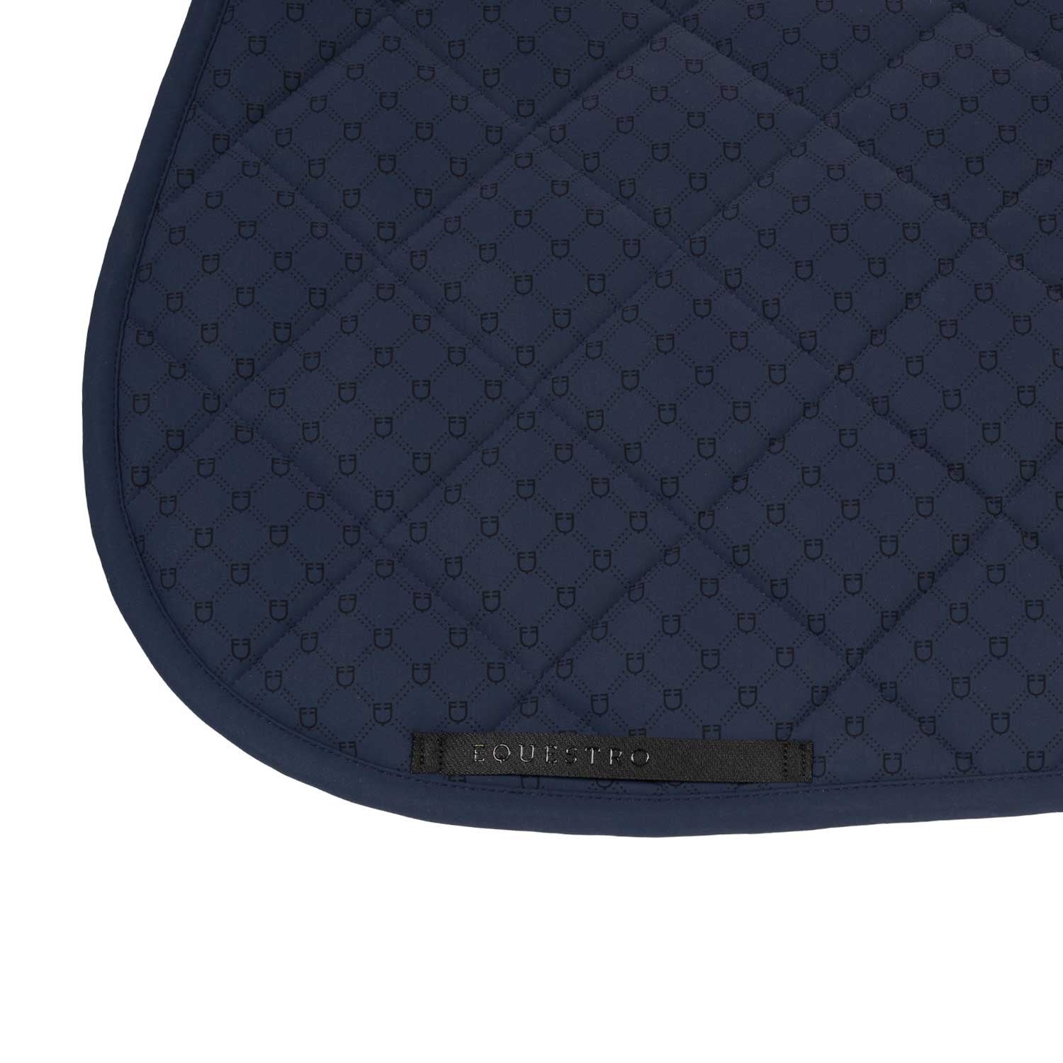 Almohadilla de montar con estampado de monograma de salto Equestro - Navy Blazer (19-3923)/Black