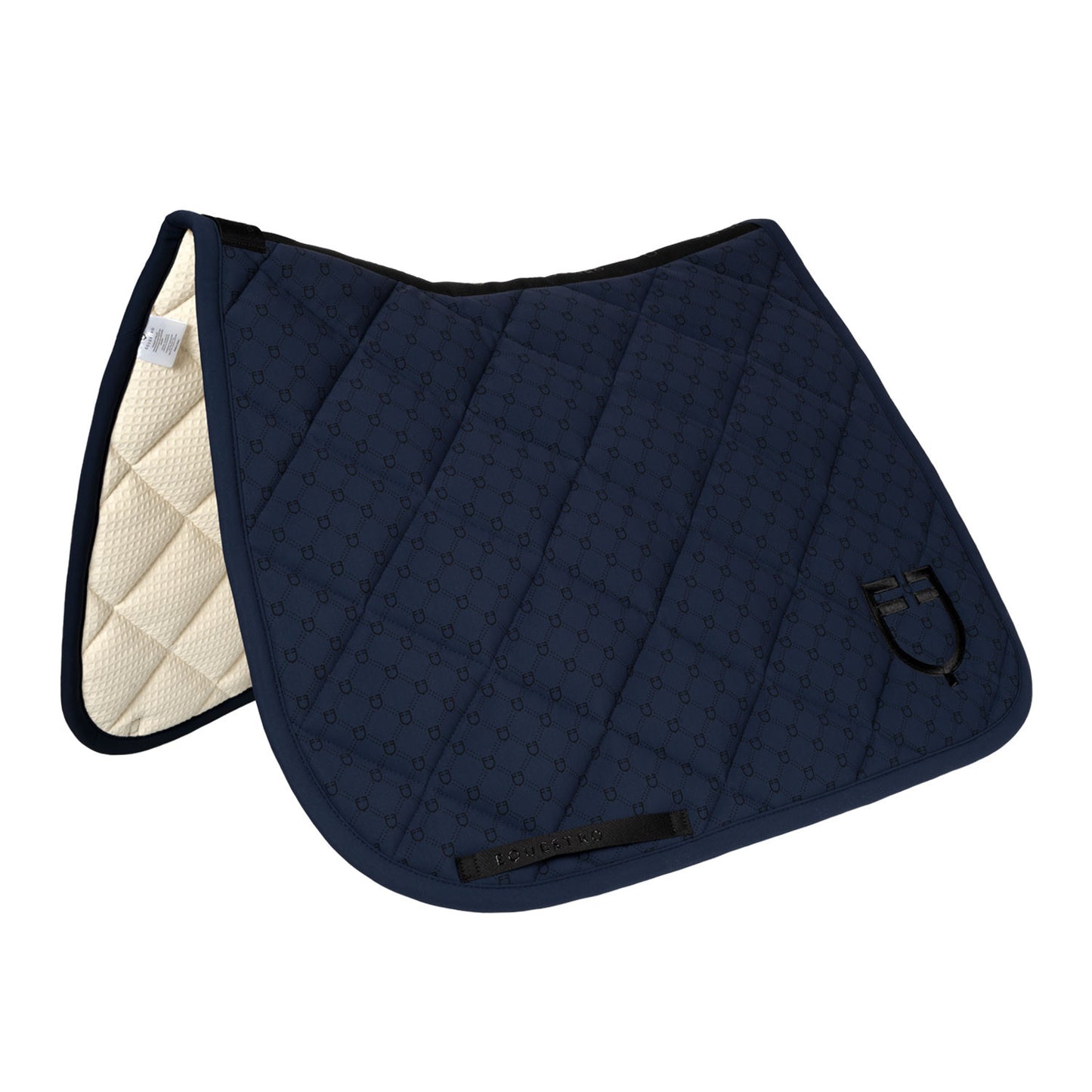 Almohadilla de montar con monograma de doma Equestro - Navy Blazer (19-3923)/Black