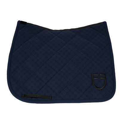 Almohadilla de montar con monograma de doma Equestro - Navy Blazer (19-3923)/Black