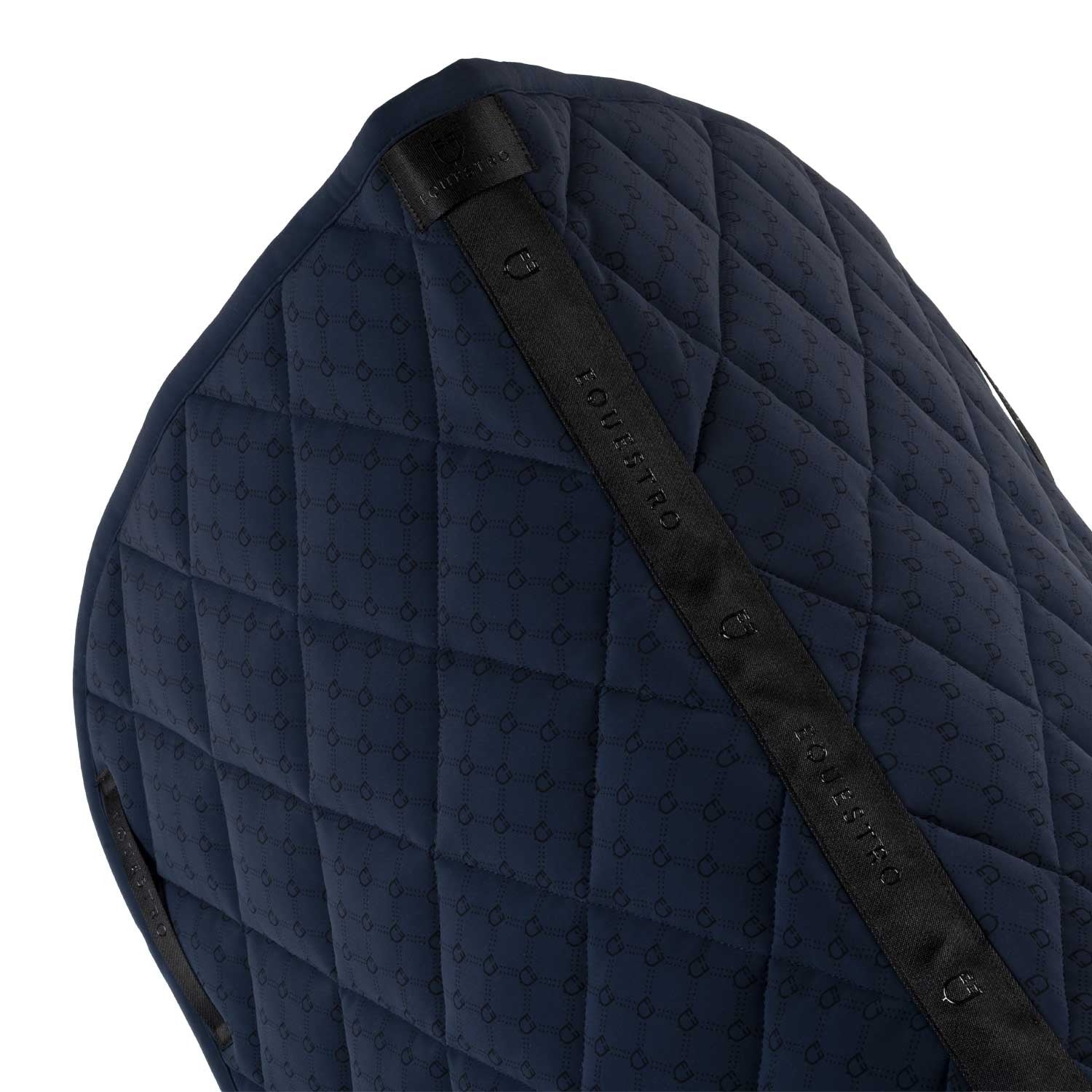 Almohadilla de montar con monograma de doma Equestro - Navy Blazer (19-3923)/Black