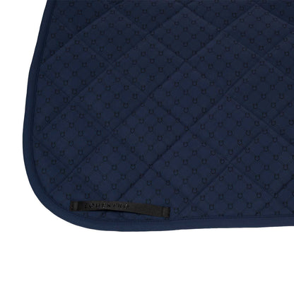 Almohadilla de montar con monograma de doma Equestro - Navy Blazer (19-3923)/Black