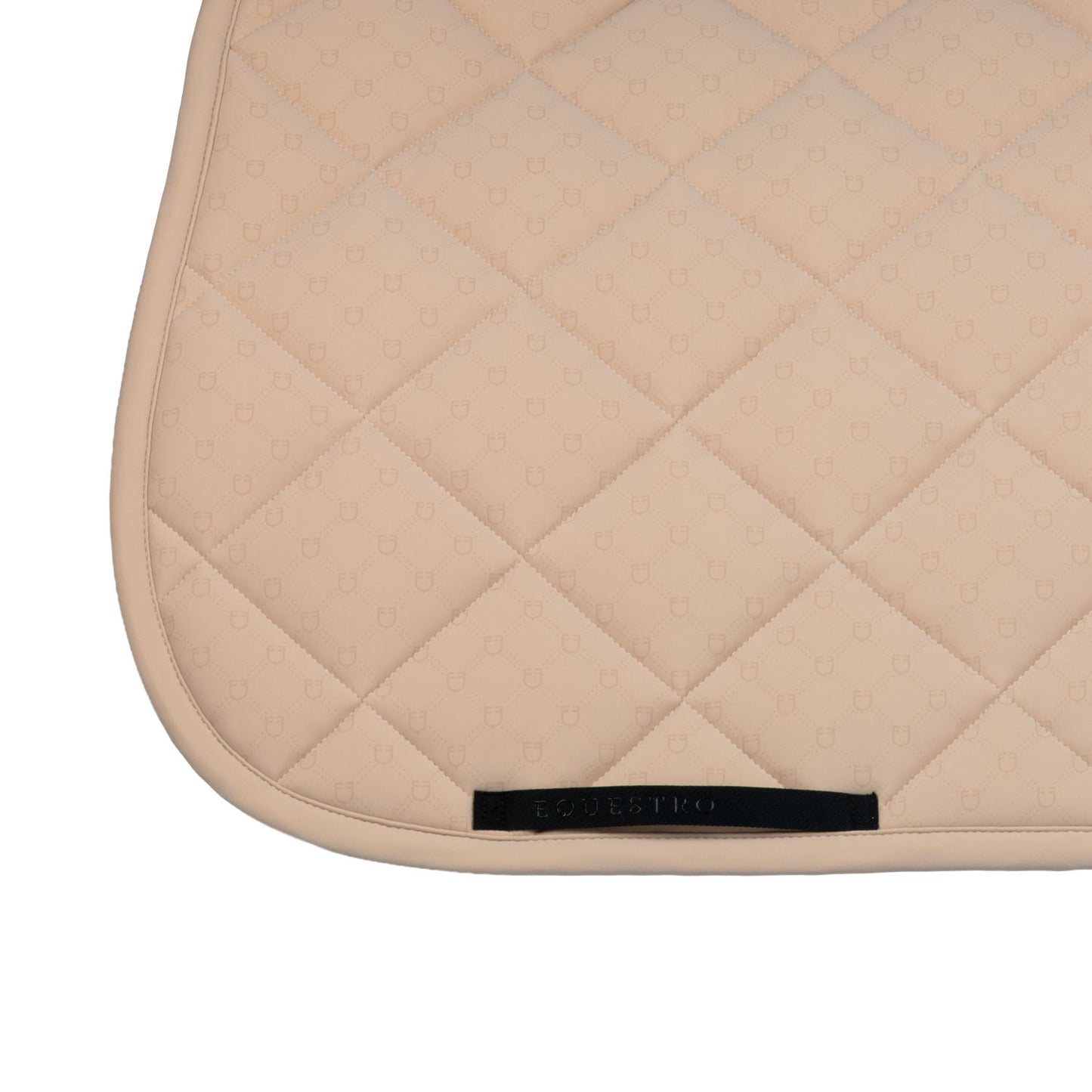 Almohadilla de montar con monograma de doma Equestro - Oxford Tan (15-1306)/Black