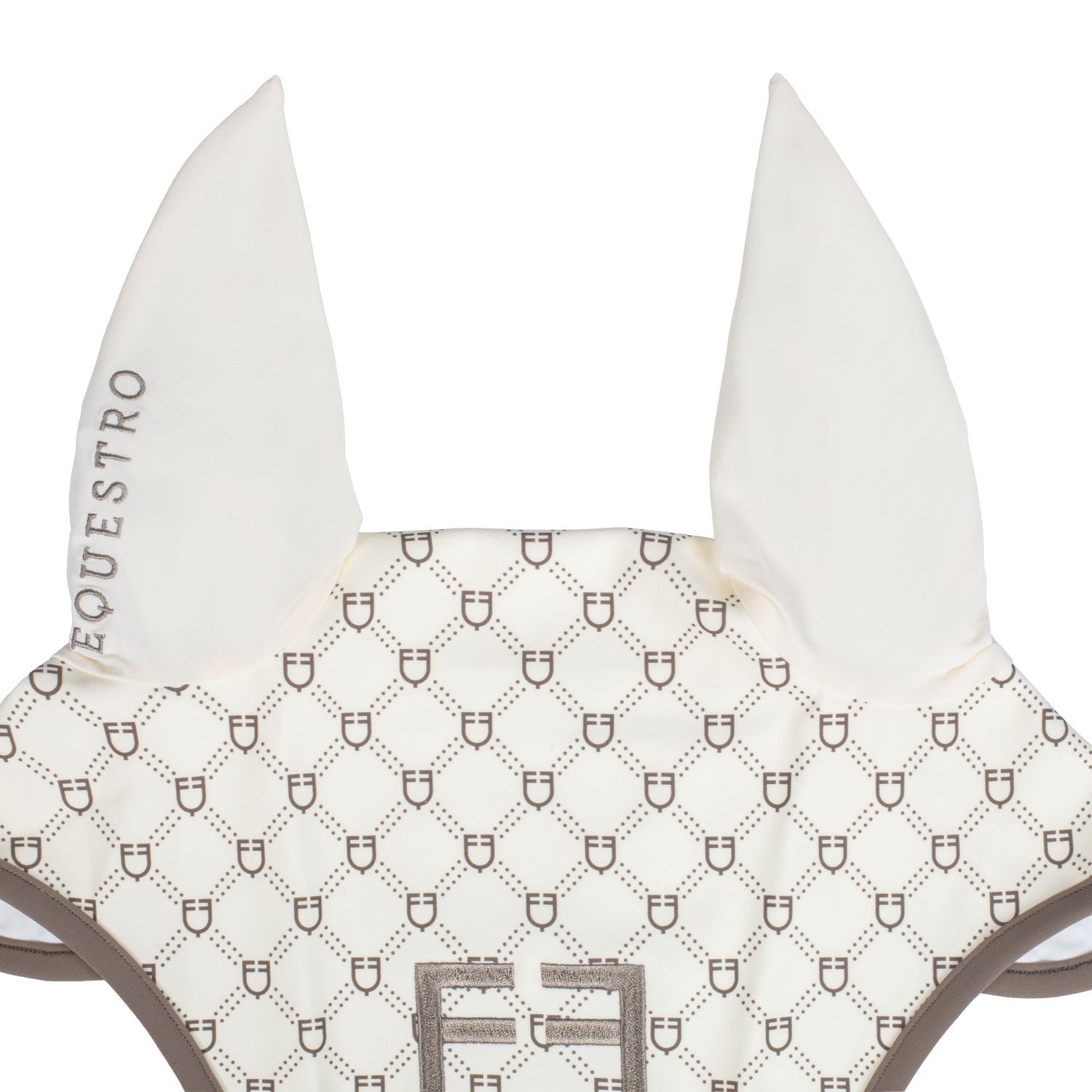 Velo antimoscas con estampado de monograma Equestro - Antique White (11-0105)/Walnut