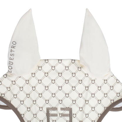Velo antimoscas con estampado de monograma Equestro - Antique White (11-0105)/Walnut