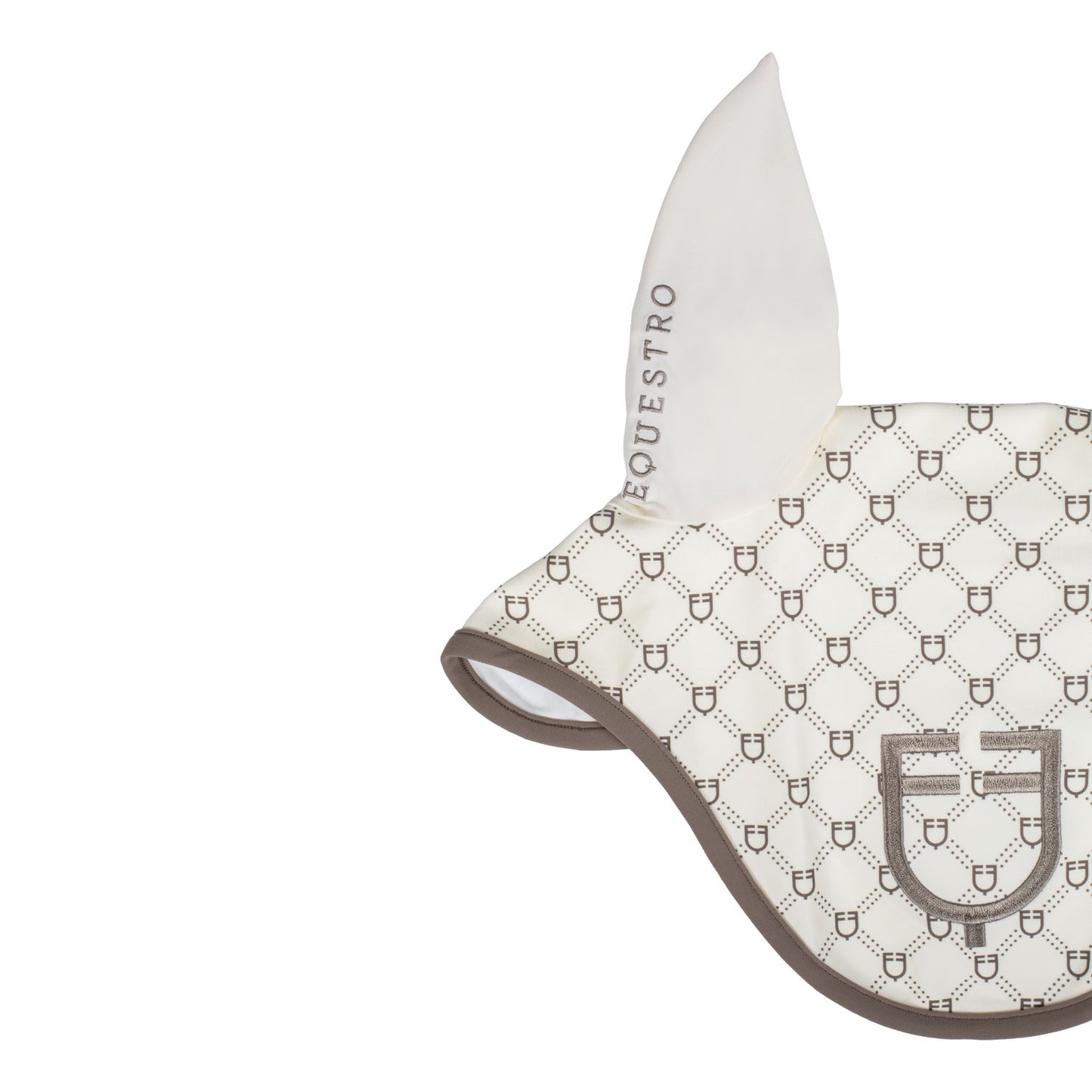 Velo antimoscas con estampado de monograma Equestro - Antique White (11-0105)/Walnut