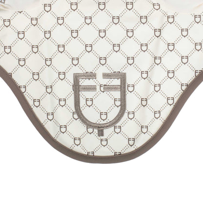 Velo antimoscas con estampado de monograma Equestro - Antique White (11-0105)/Walnut