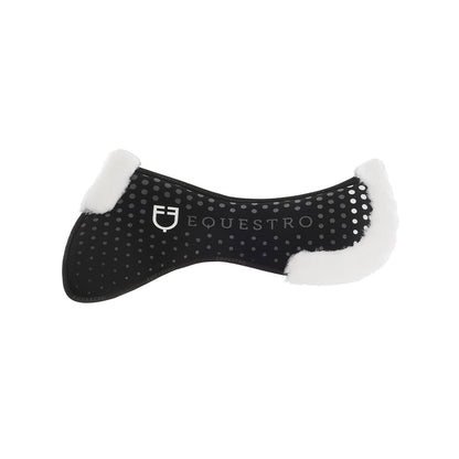 Compensador de silla Ecowool transpirable con grip Equestro - Negro