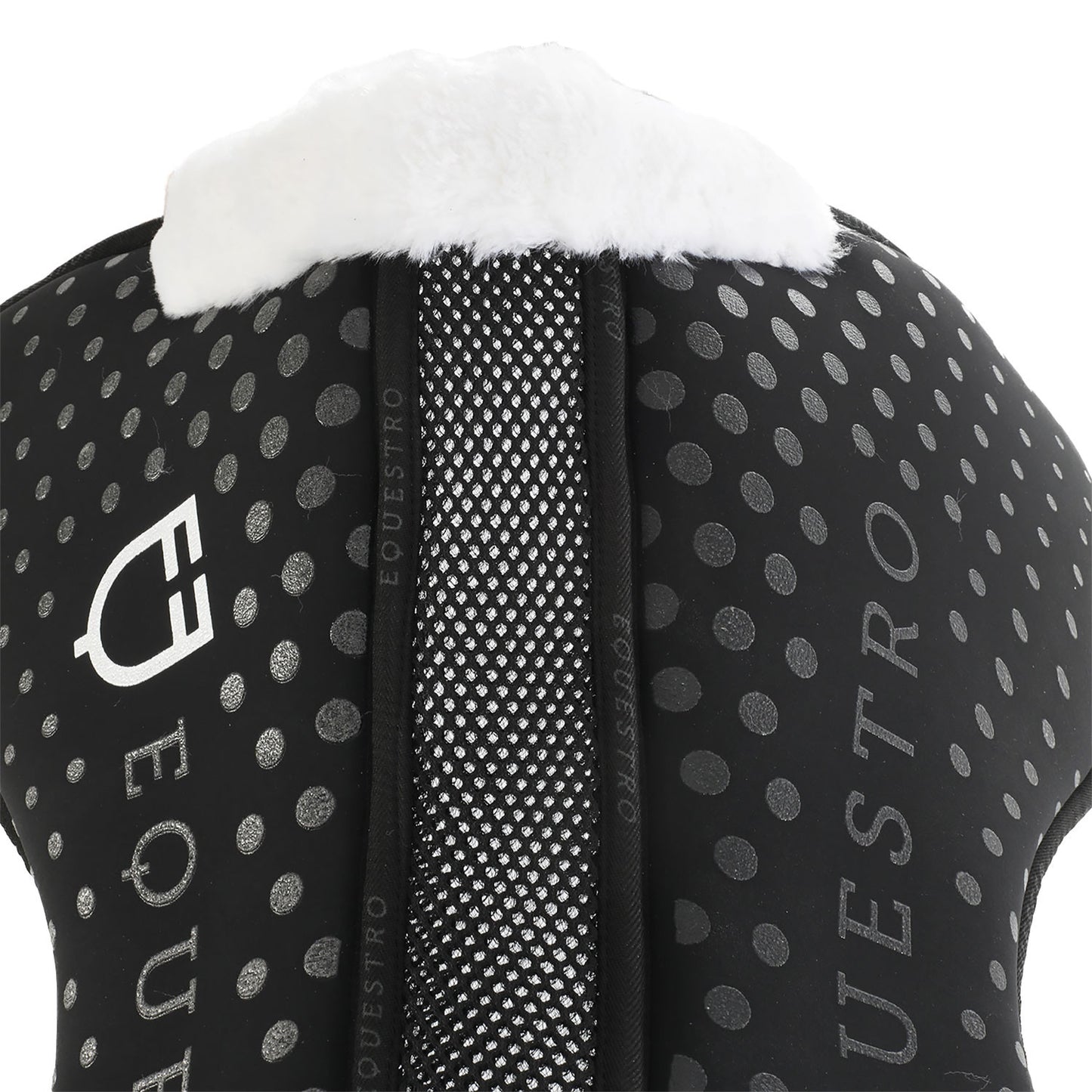 Compensador de silla Ecowool transpirable con grip Equestro - Negro
