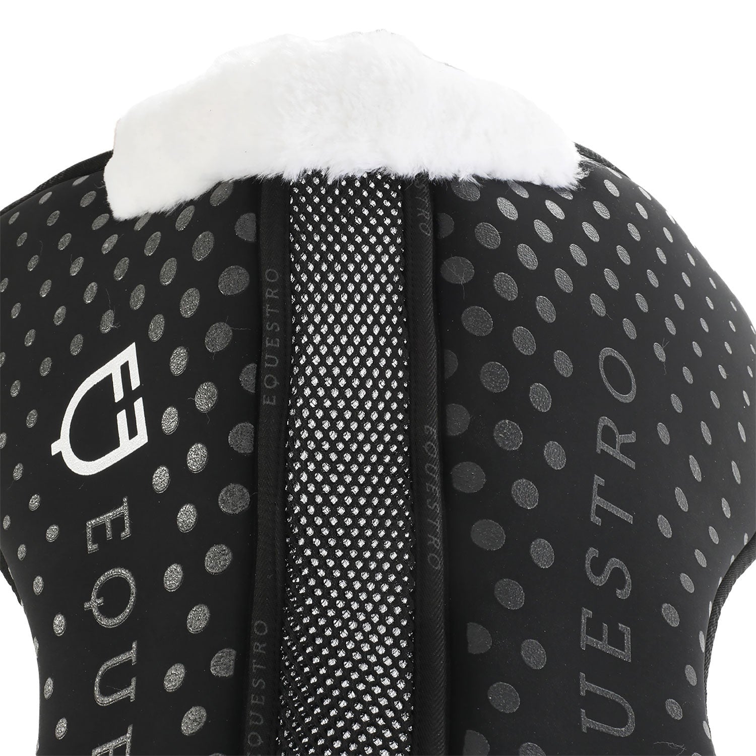 Compensador de silla Ecowool transpirable con grip Equestro - Negro