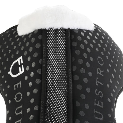 Compensador de silla Ecowool transpirable con grip Equestro - Negro