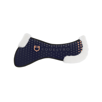 Compensador de silla Ecowool transpirable con grip Equestro - Azul marino