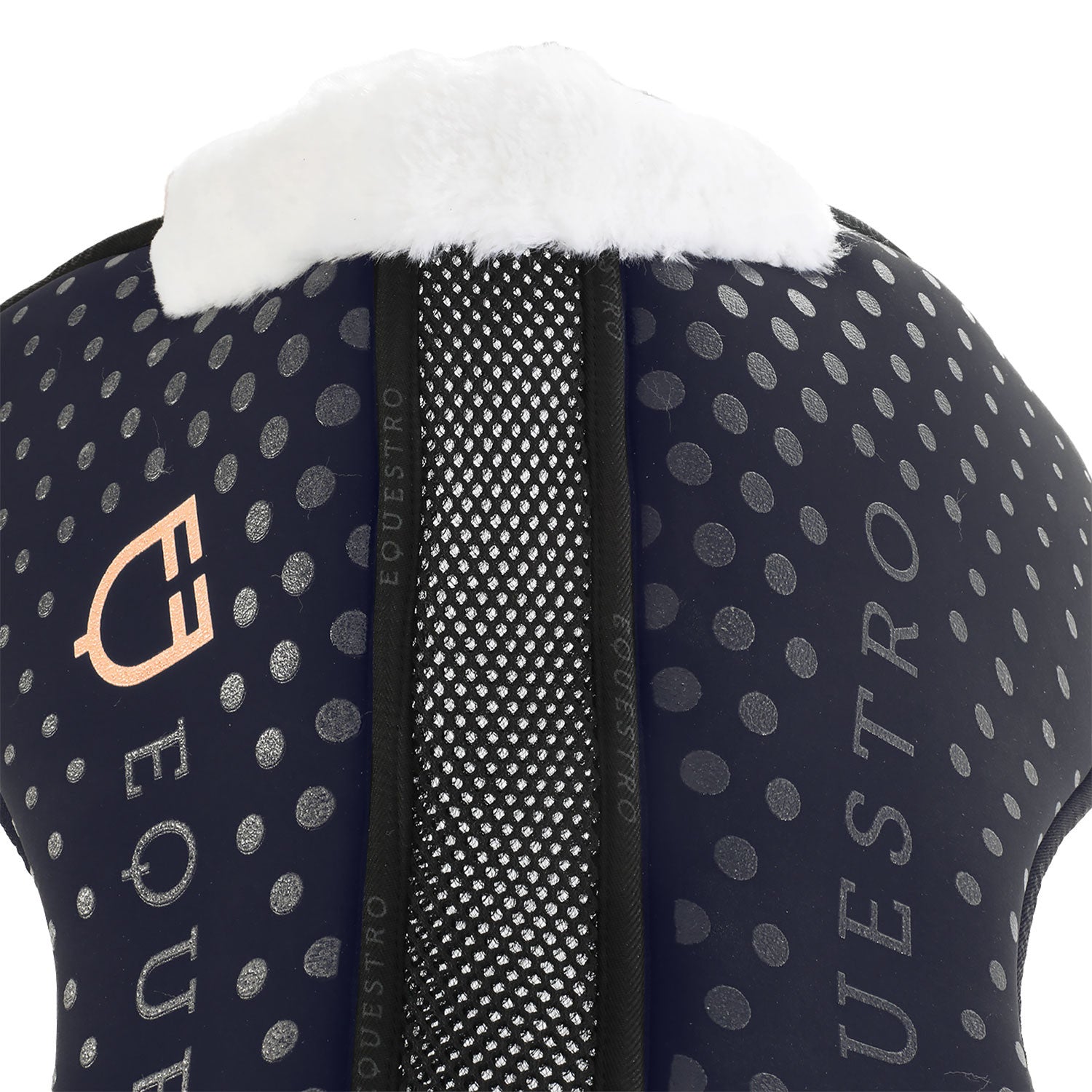 Compensador de silla Ecowool transpirable con grip Equestro - Azul marino