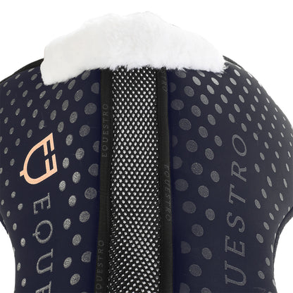Compensador de silla Ecowool transpirable con grip Equestro - Azul marino