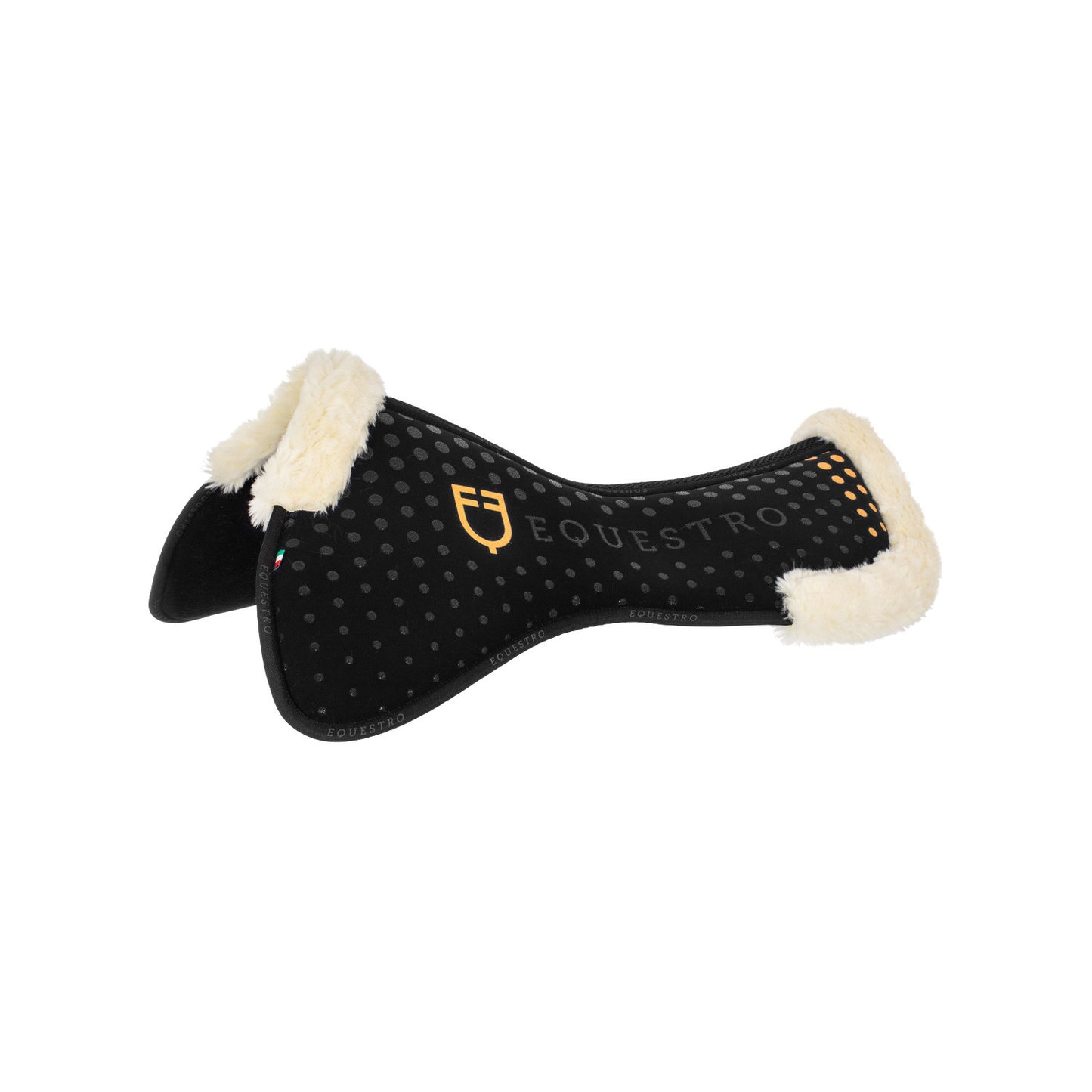 Compensador de silla en memory foam con grip y lana sintética Equestro - Negro