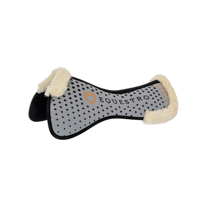 Compensador de silla en memory foam con grip y lana sintética Equestro - Gris