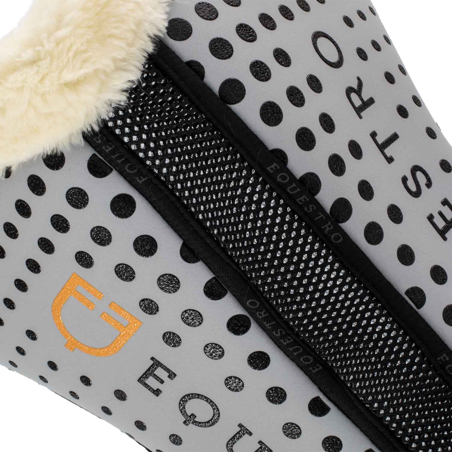 Compensador de silla en memory foam con grip y lana sintética Equestro - Gris