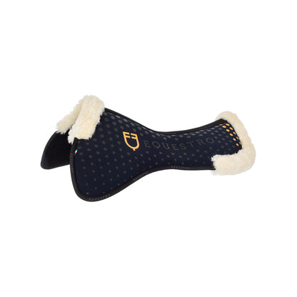 Compensador de silla en memory foam con grip y lana sintética Equestro - Azul marino