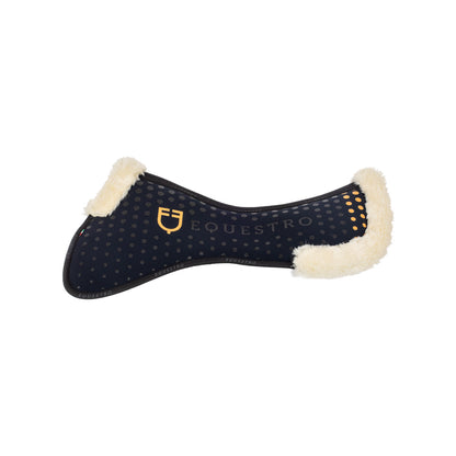 Compensador de silla en memory foam con grip y lana sintética Equestro - Azul marino